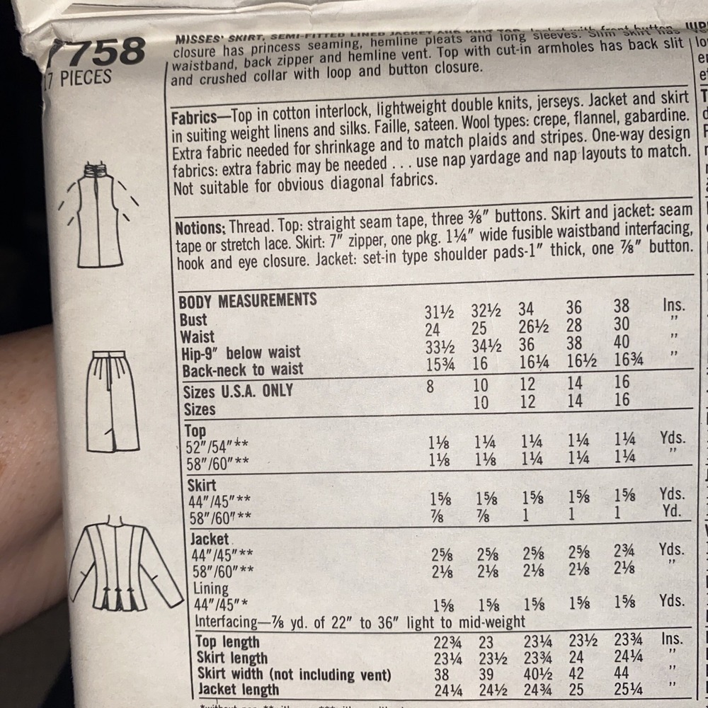 Vintage 1986 Simplicity 7758 Ladies Suit Pattern Cathy Hardwick Uncut Size 16 - Picture 2 of 2
